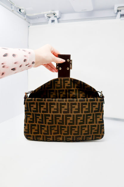 Fendi Zucca Canvas Baguette