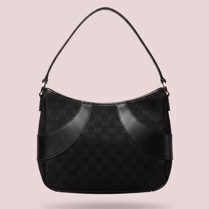Gucci GG Canvas Black Shoulder Bag