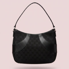 Gucci GG Canvas Black Shoulder Bag