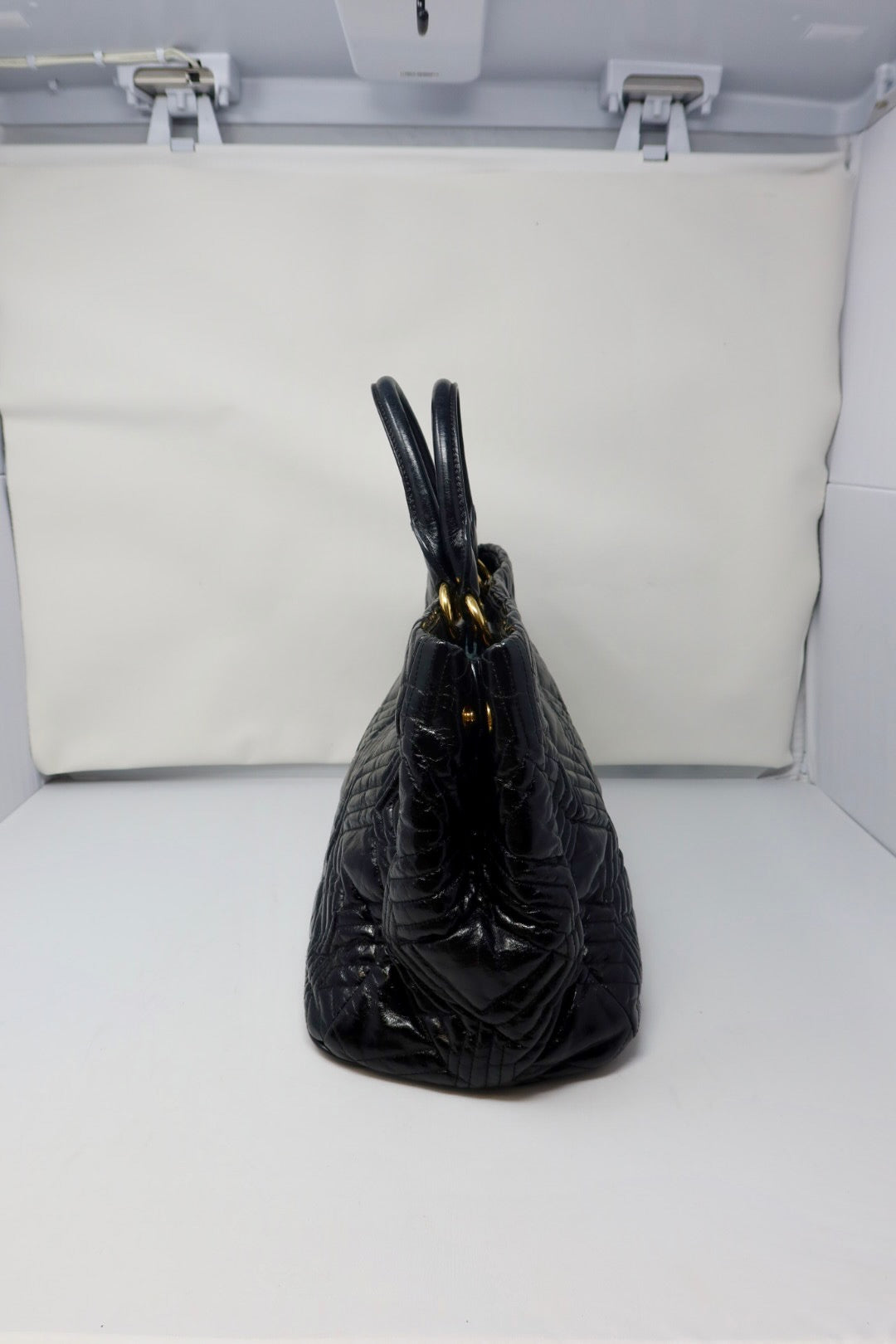 Miu Miu Matelasse Hand Bag Leather 2way Black