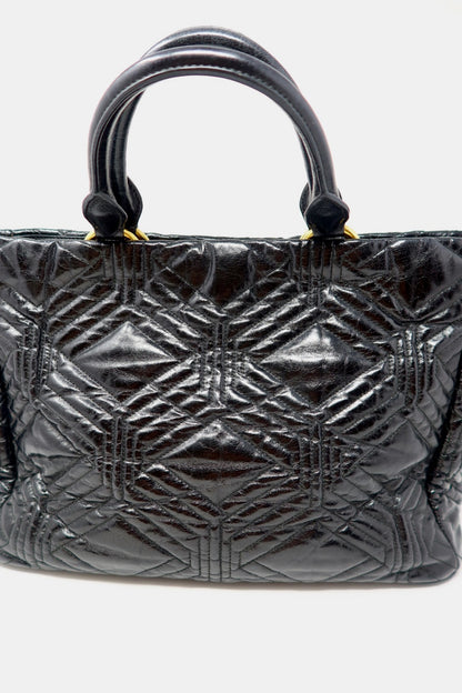 Miu Miu Matelasse Hand Bag Leather 2way Black