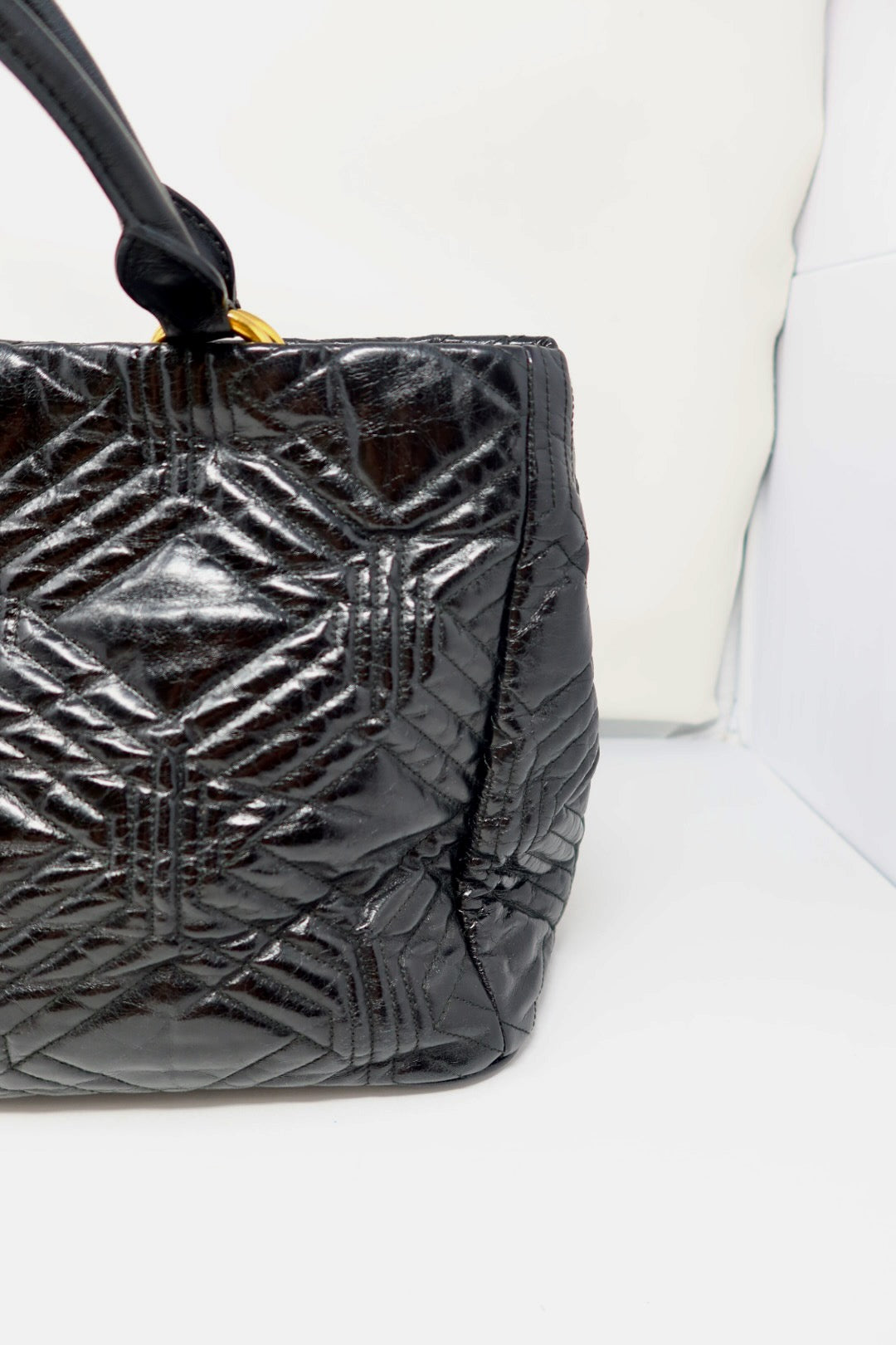 Miu Miu Matelasse Hand Bag Leather 2way Black