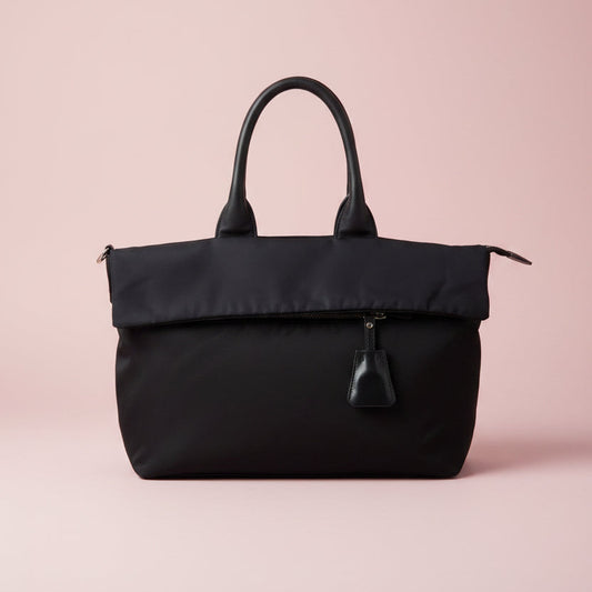 Prada Navy Blue Tessuto Reversible Tote