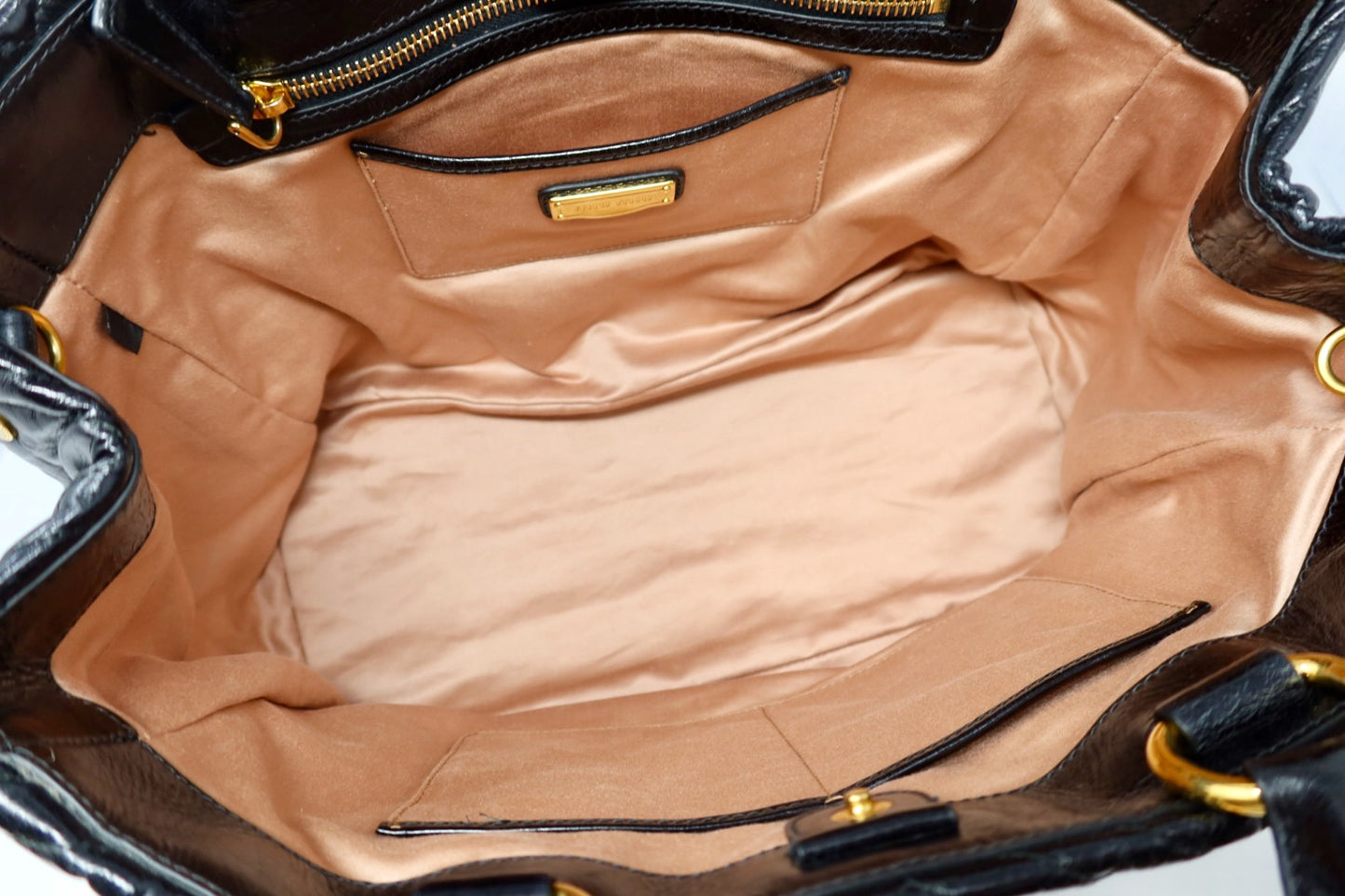 Miu Miu Matelasse Hand Bag Leather 2way Black