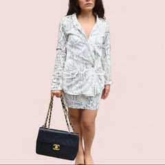 SS 1998 Roberto Cavalli Python Print Stretch Cotton Suit Set
