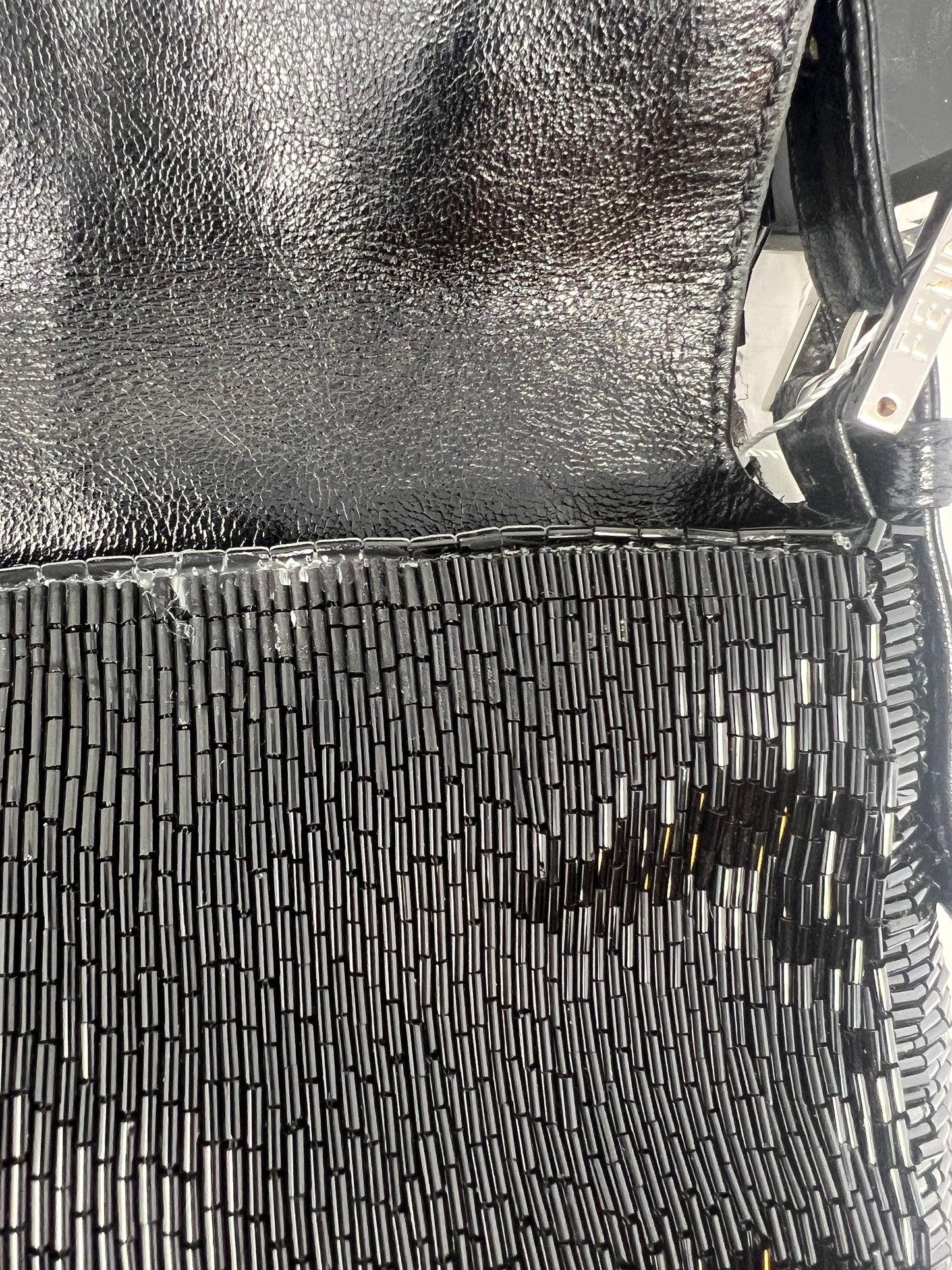 Fendi Baguette Black Beaded