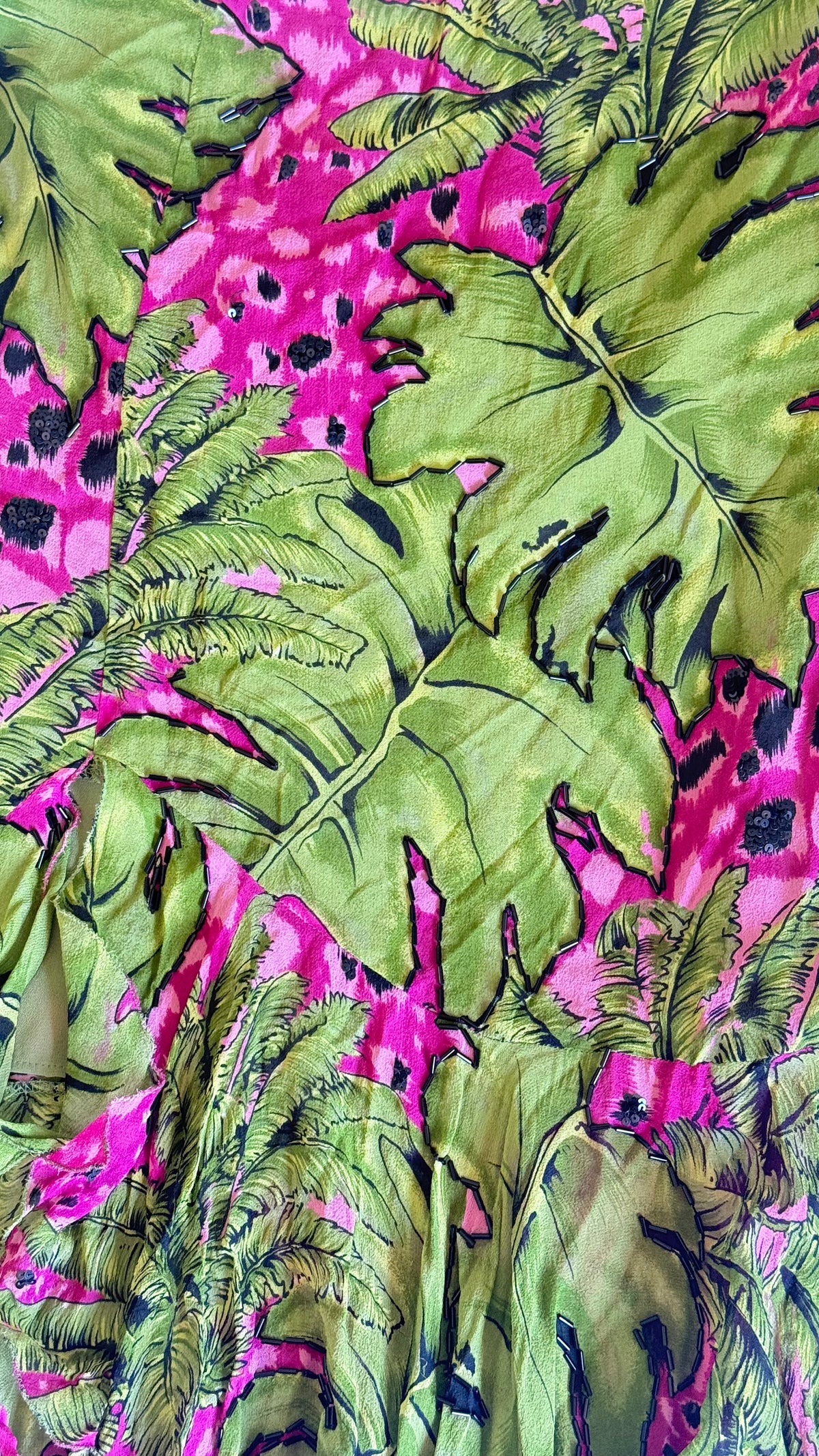 Vintage Nicole Miller Silk Tropical Print Set Y2K - Size 0