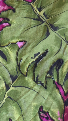 Vintage Nicole Miller Silk Tropical Print Set Y2K - Size 0