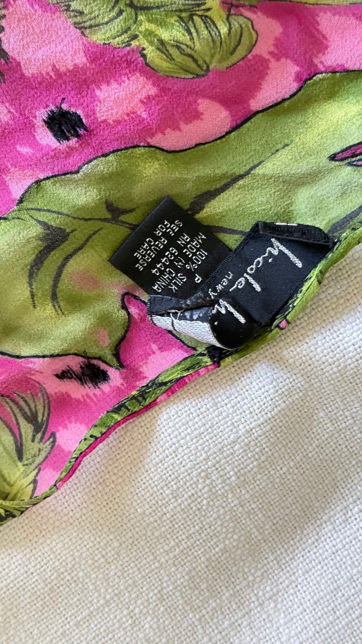 Vintage Nicole Miller Silk Tropical Print Set Y2K - Size 0