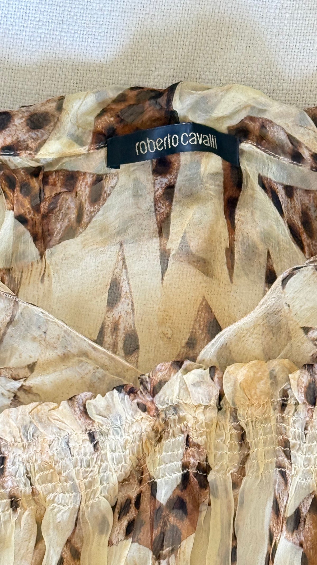 SS 2004 Roberto Cavalli Cheetah Silk Dress