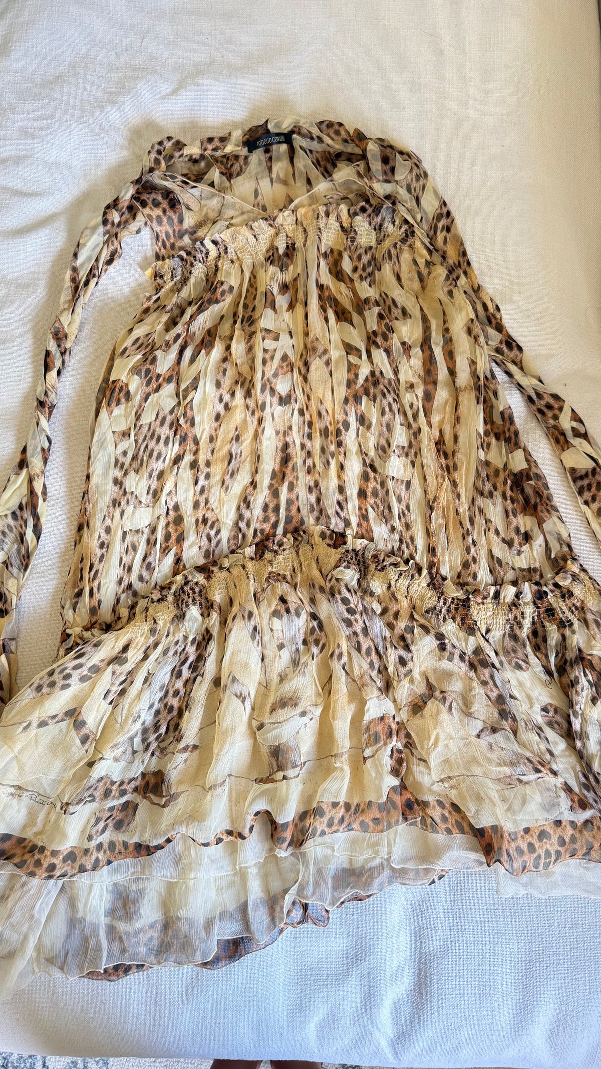 SS 2004 Roberto Cavalli Cheetah Silk Dress
