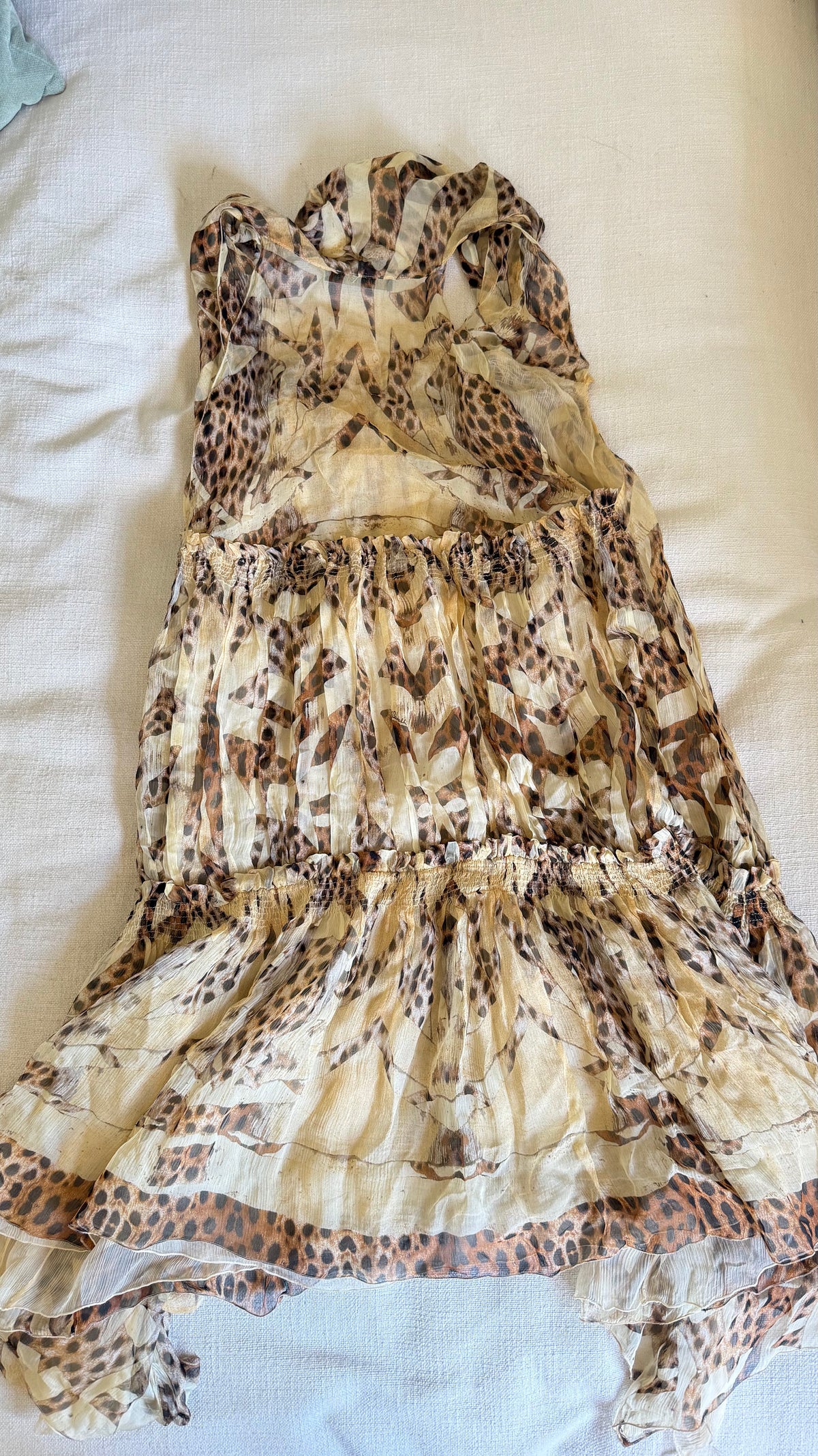 SS 2004 Roberto Cavalli Cheetah Silk Dress