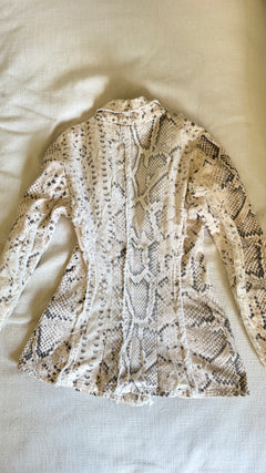 SS 1998 Roberto Cavalli Python Print Stretch Cotton Suit Set