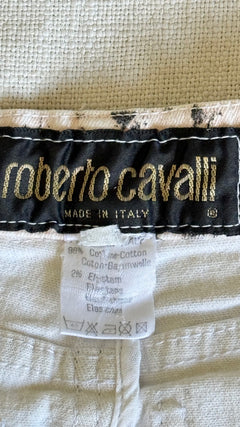 SS 1998 Roberto Cavalli Python Print Stretch Cotton Suit Set