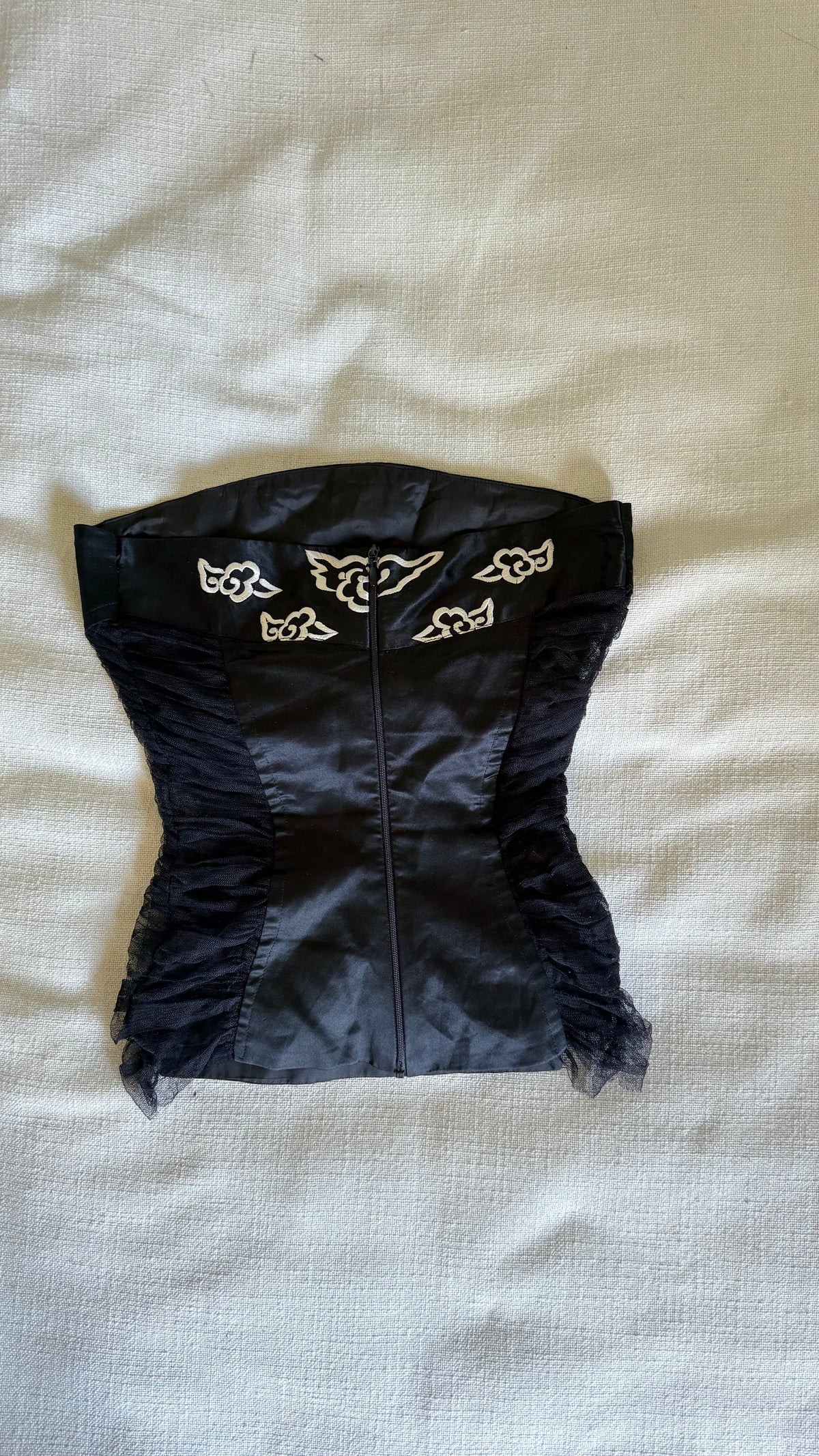 Blumarine by Anna Molinari Spring/Summer 2003 Runway Dragon Embroidered Bustier & Trouser Set