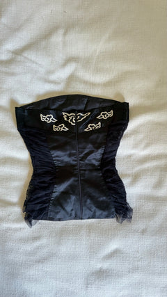 Blumarine by Anna Molinari Spring/Summer 2003 Runway Dragon Embroidered Bustier & Trouser Set