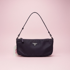 Prada Purple Tessuto Nylon Pochette Shoulder Bag