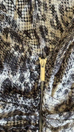 SS2003 Roberto Cavalli  - Snake Print Silk Corset & Skirt Set -Seen in Vogue Italia September 2003 by Steven Meisel