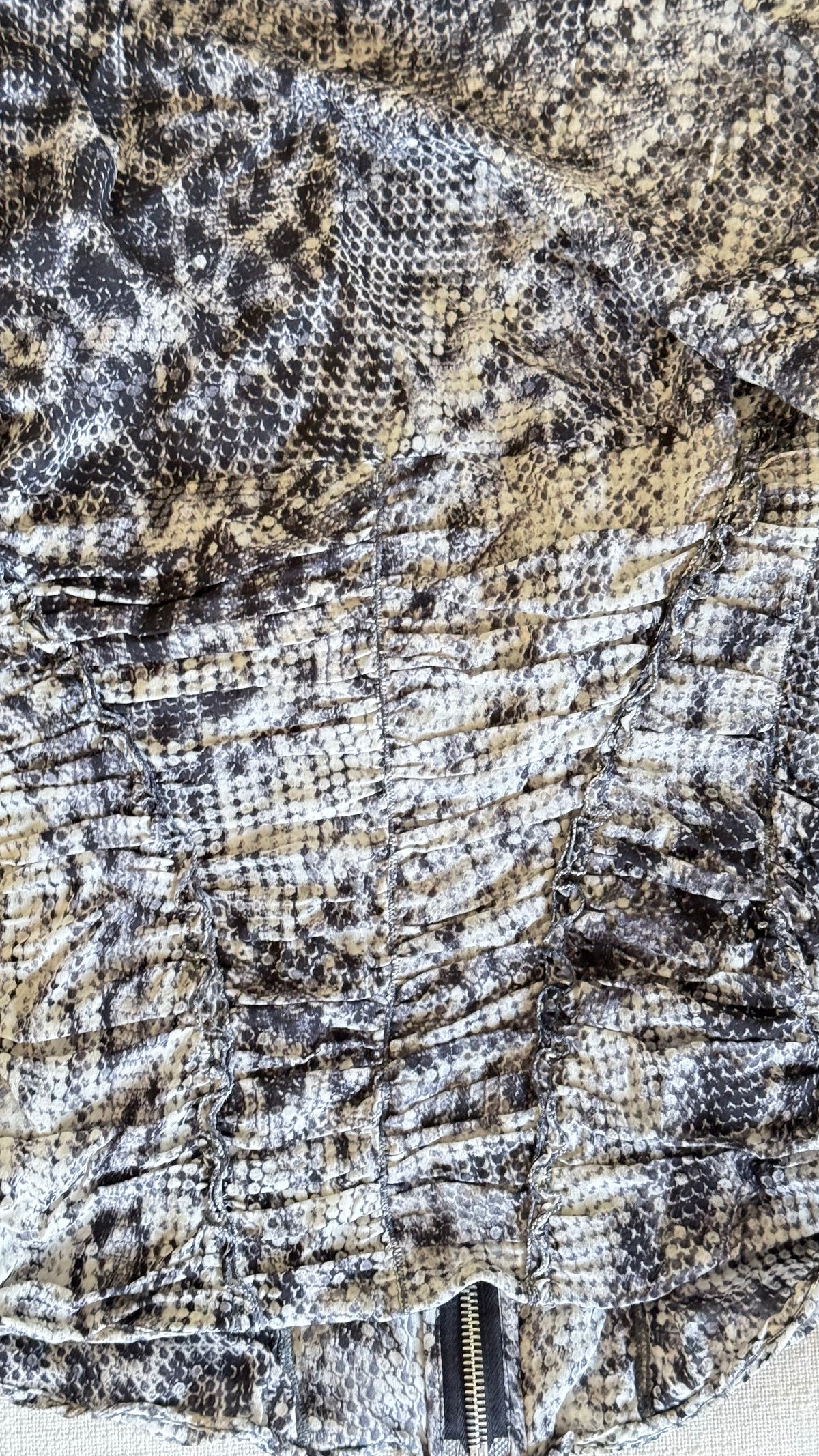 SS2003 Roberto Cavalli  - Snake Print Silk Corset & Skirt Set -Seen in Vogue Italia September 2003 by Steven Meisel