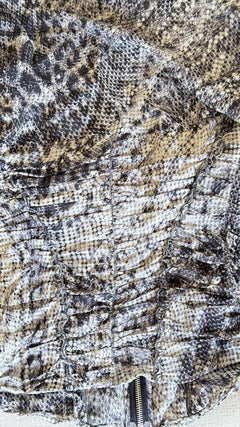 SS2003 Roberto Cavalli  - Snake Print Silk Corset & Skirt Set -Seen in Vogue Italia September 2003 by Steven Meisel