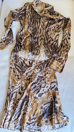 Roberto Cavalli Cheetah Silk Set