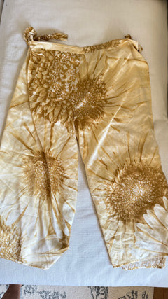 Roberto Cavalli Gold Printed Silk Pajama Set (MULTIPLE WAYS TO WEAR)