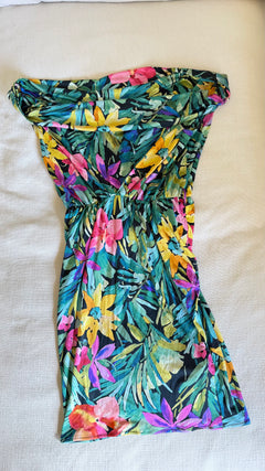 Blumarine Colorful Flower 100% Silk Dress