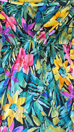 Blumarine Colorful Flower 100% Silk Dress