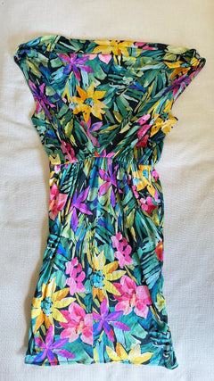 Blumarine Colorful Flower 100% Silk Dress
