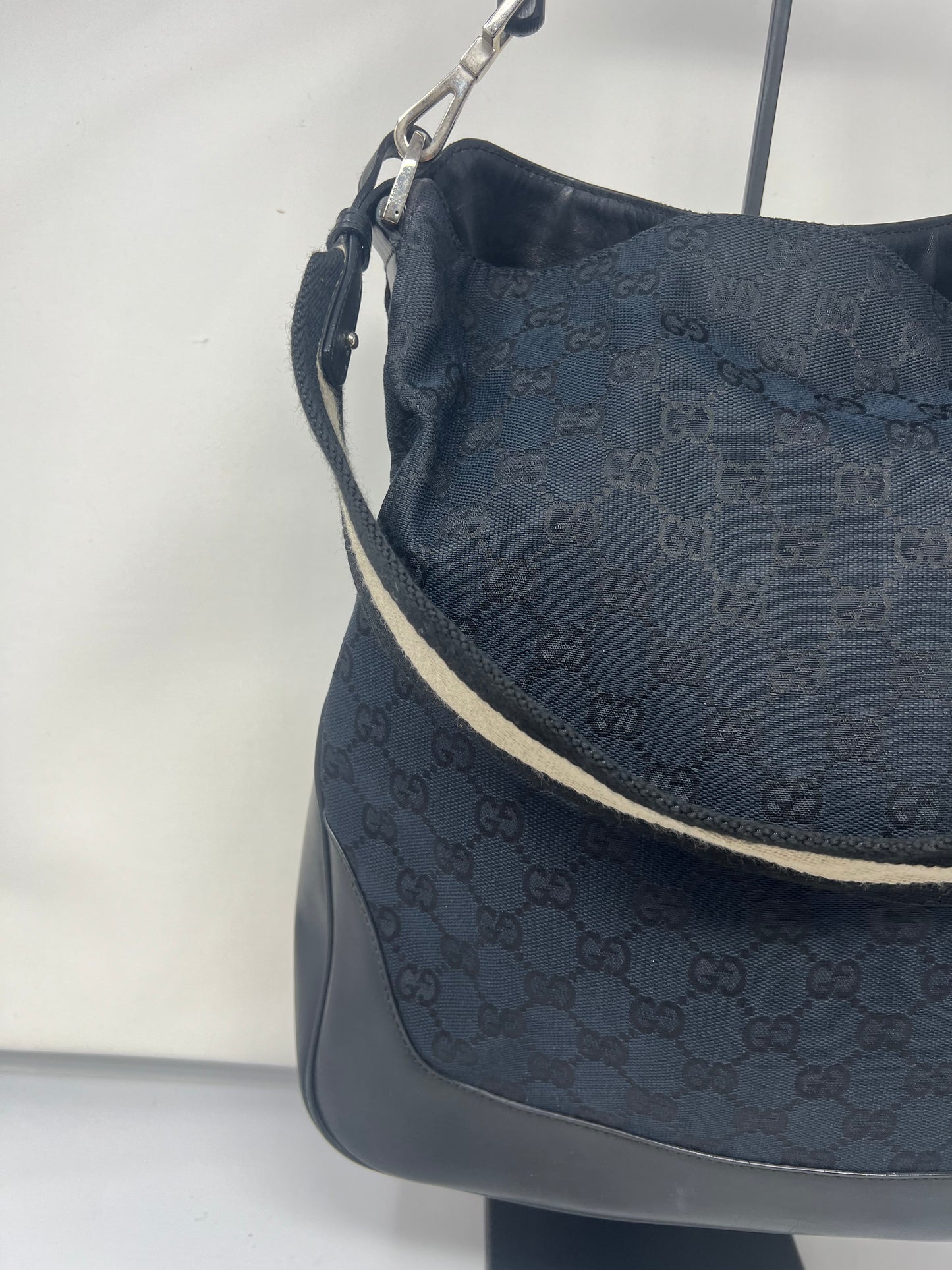 Gucci Black Bamboo Hobo with strap
