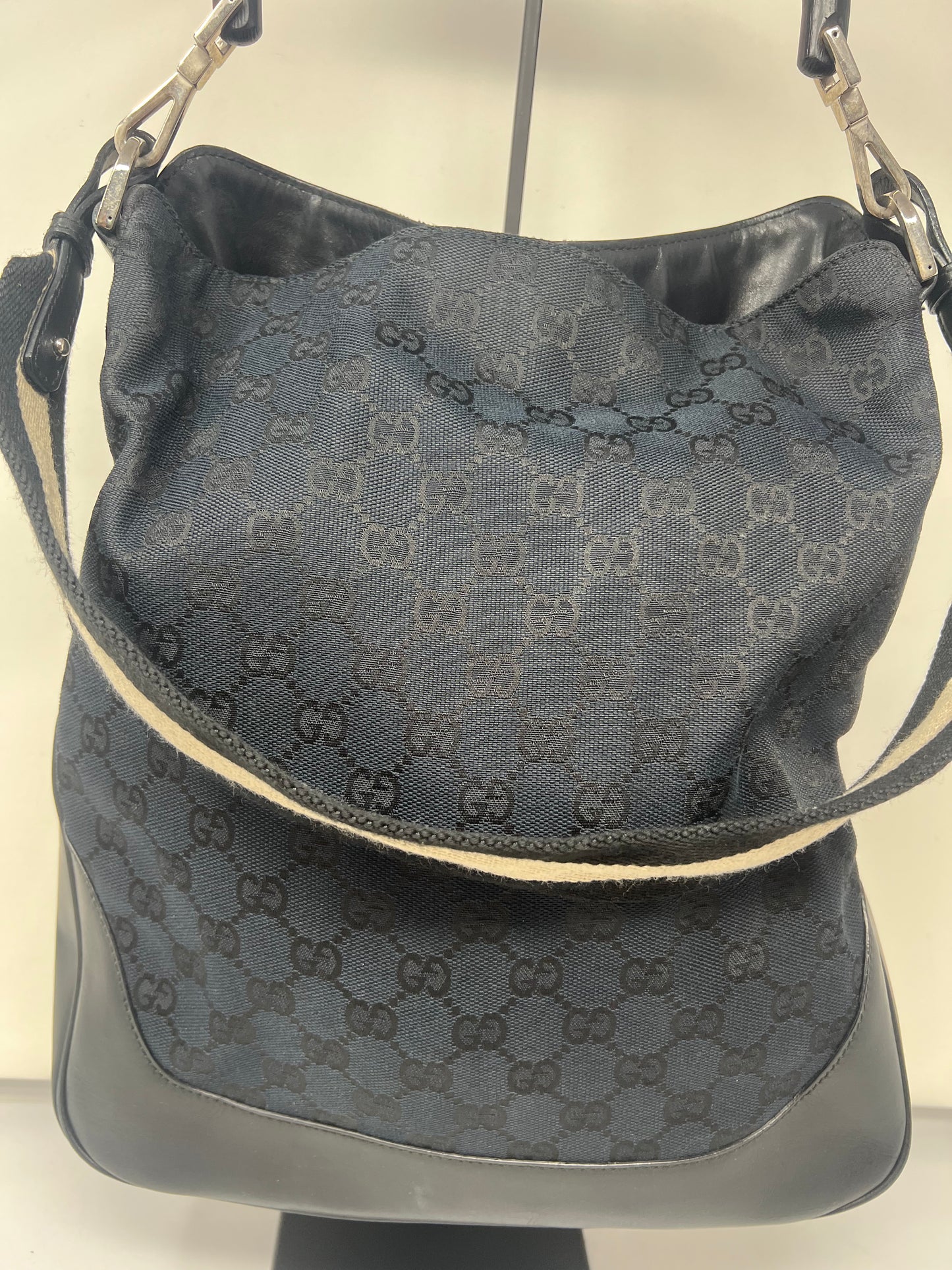 Gucci Black Bamboo Hobo with strap
