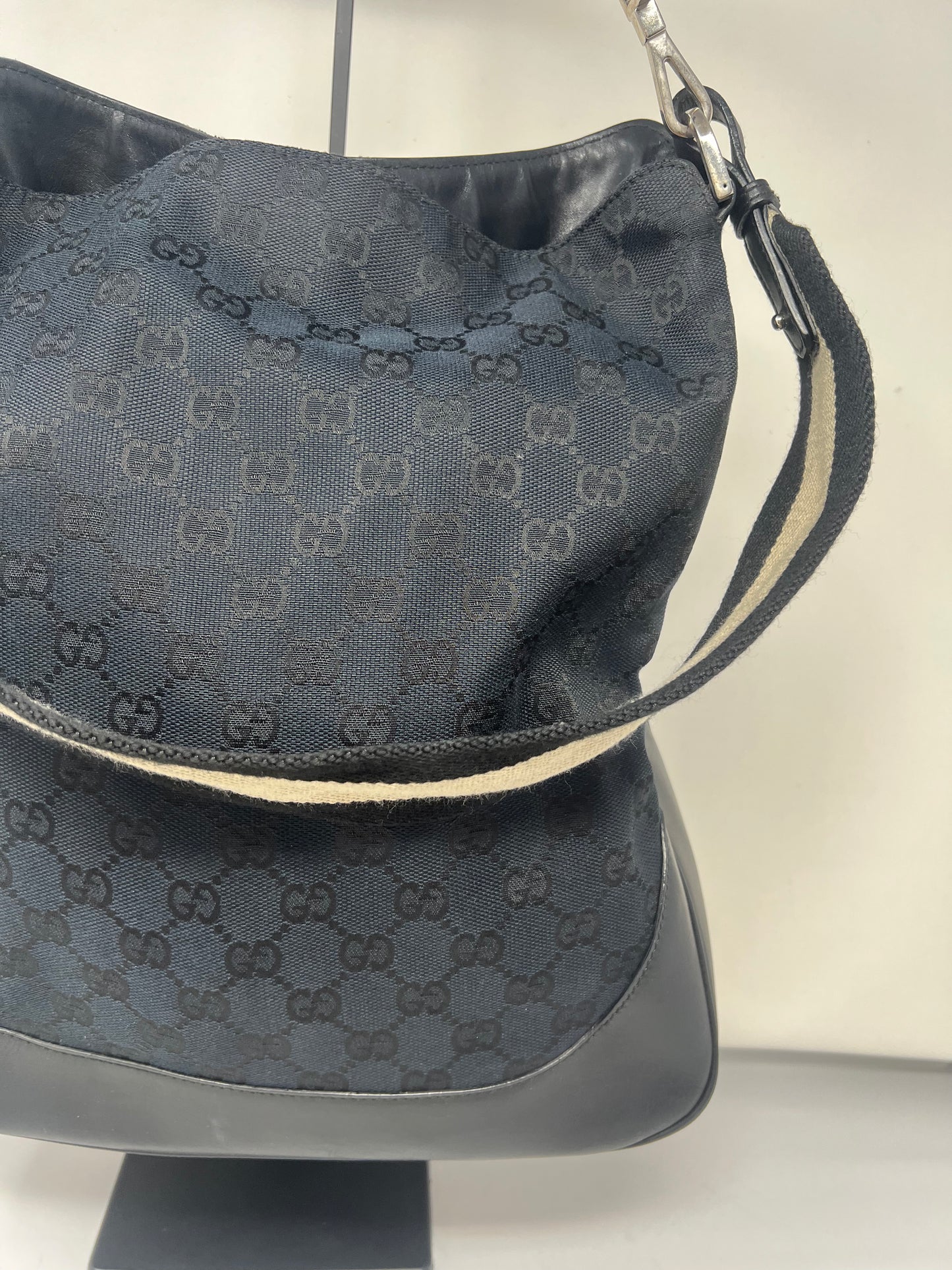 Gucci Black Bamboo Hobo with strap