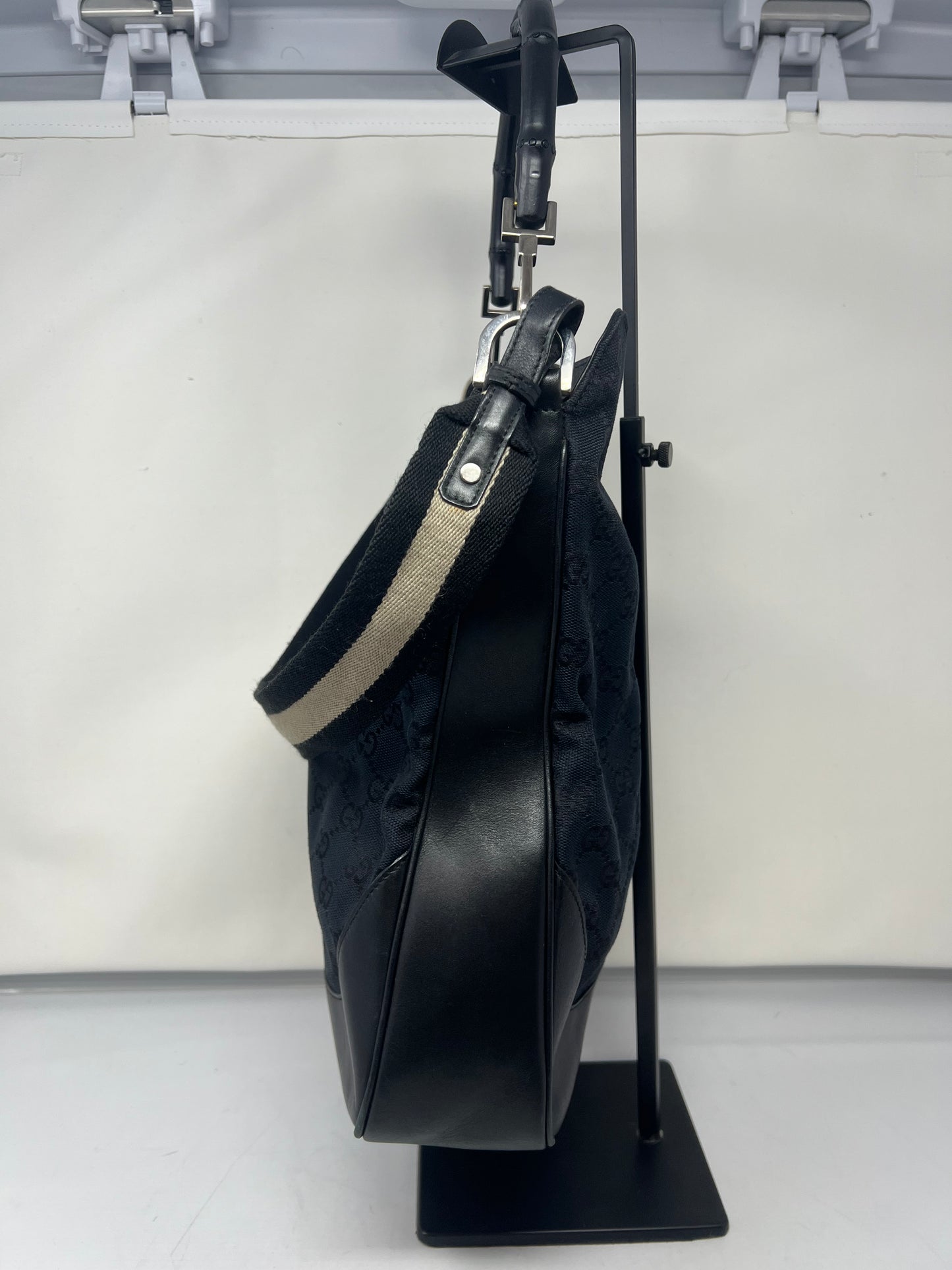 Gucci Black Bamboo Hobo with strap