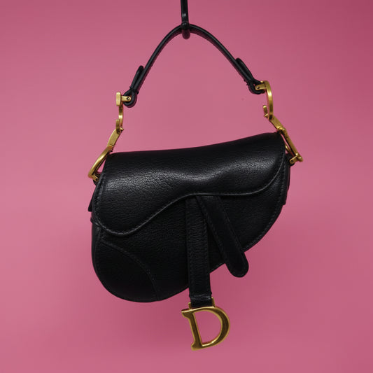 Christian Dior Mini Saddle Black