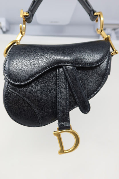 Christian Dior Mini Saddle Black