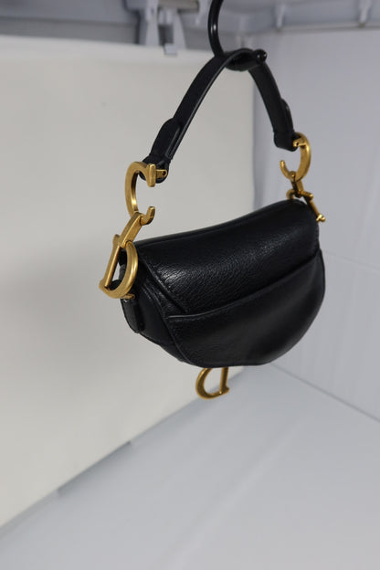 Christian Dior Mini Saddle Black
