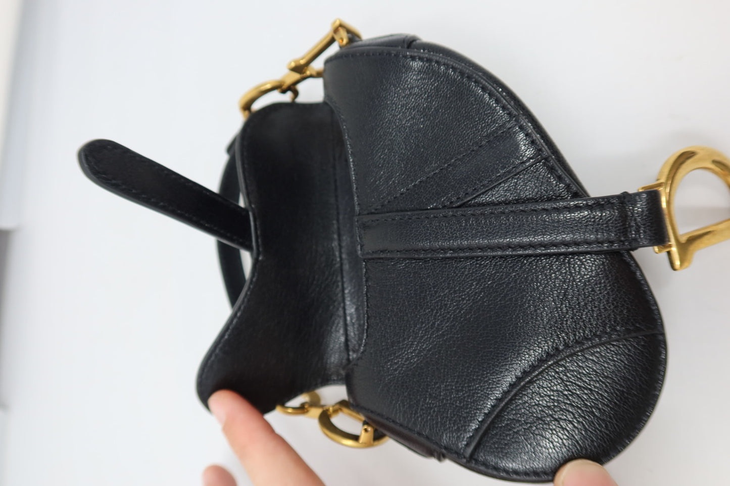 Christian Dior Mini Saddle Black