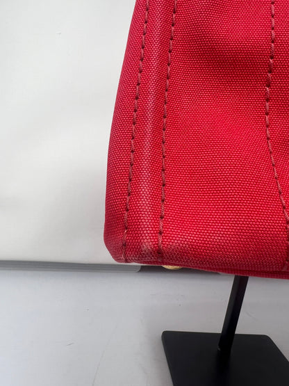 Prada Canapa Convertible Red Tote Canvas Medium