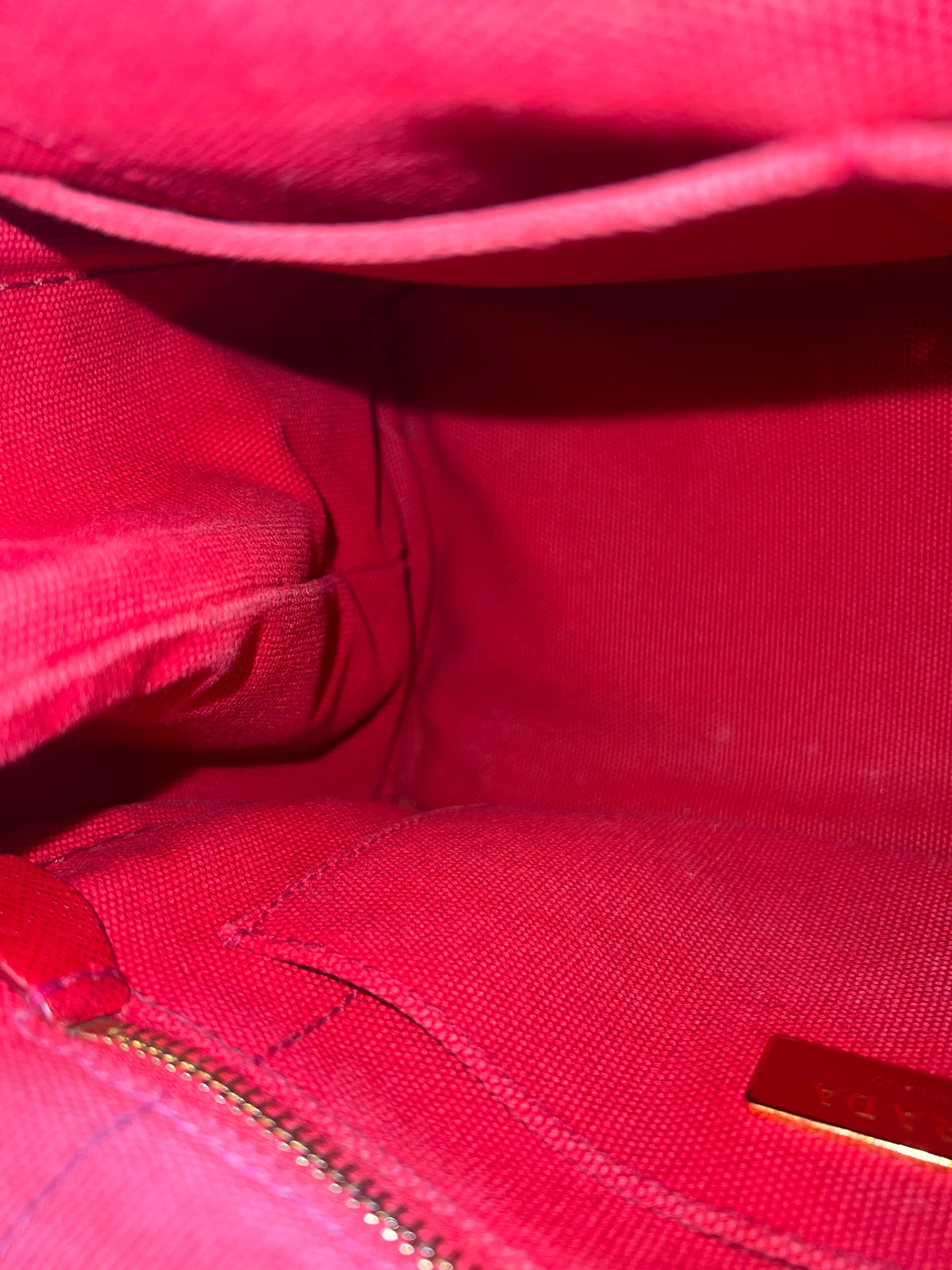 Prada Canapa Convertible Red Tote Canvas Medium