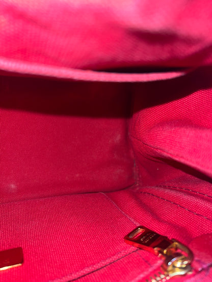 Prada Canapa Convertible Red Tote Canvas Medium