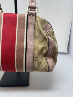 Gucci Vintage Web Boston Bag GG Canvas Medium with strap