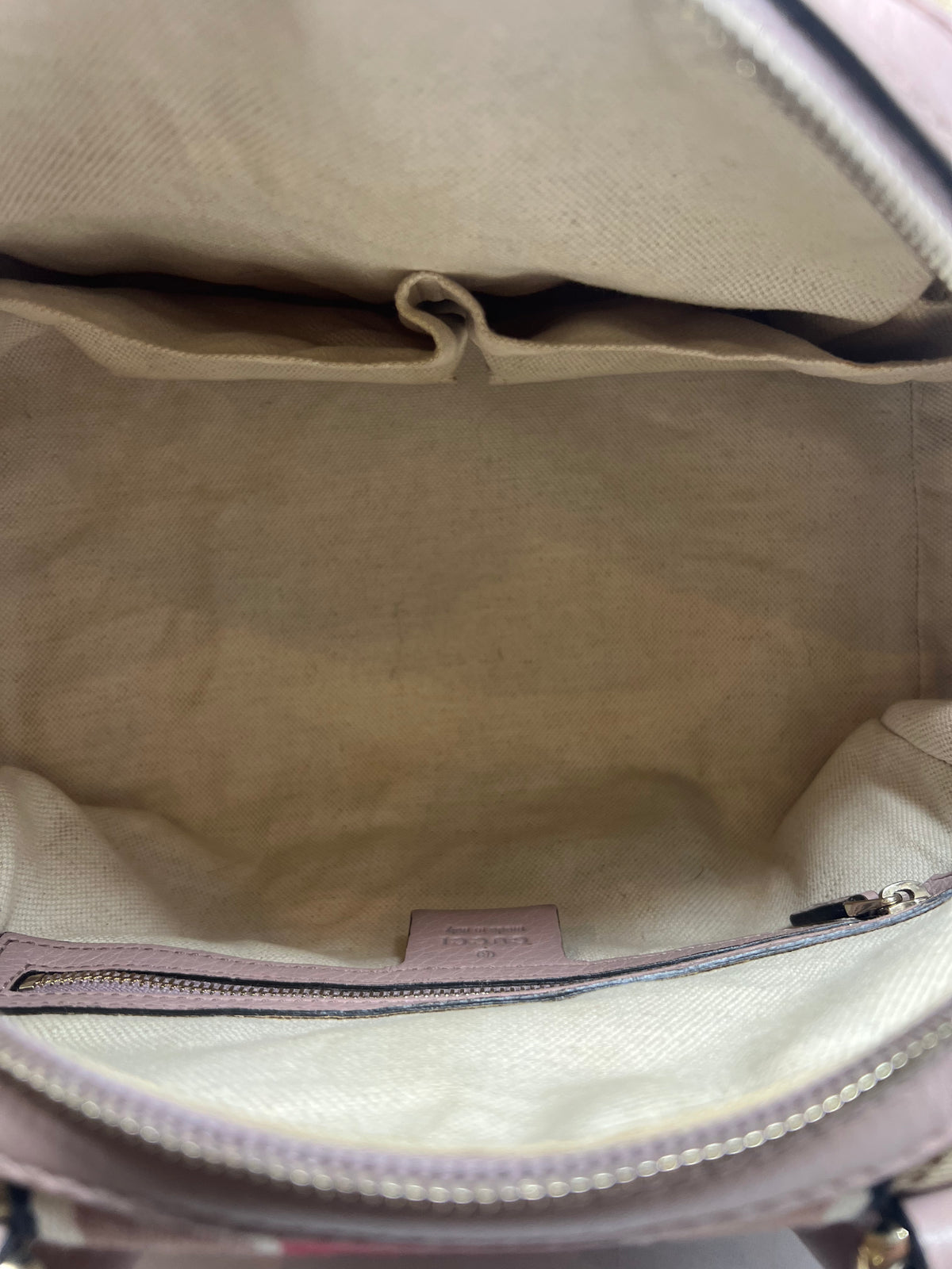 Gucci Vintage Web Boston Bag GG Canvas Medium with strap