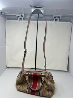 Gucci Vintage Web Boston Bag GG Canvas Medium with strap