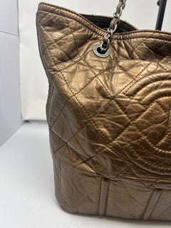 Chanel Metallic Aged Calfskin Large Shopping in Moscow Tote