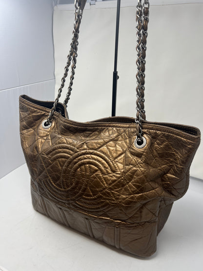 Chanel Metallic Aged Calfskin Large Shopping in Moscow Tote
