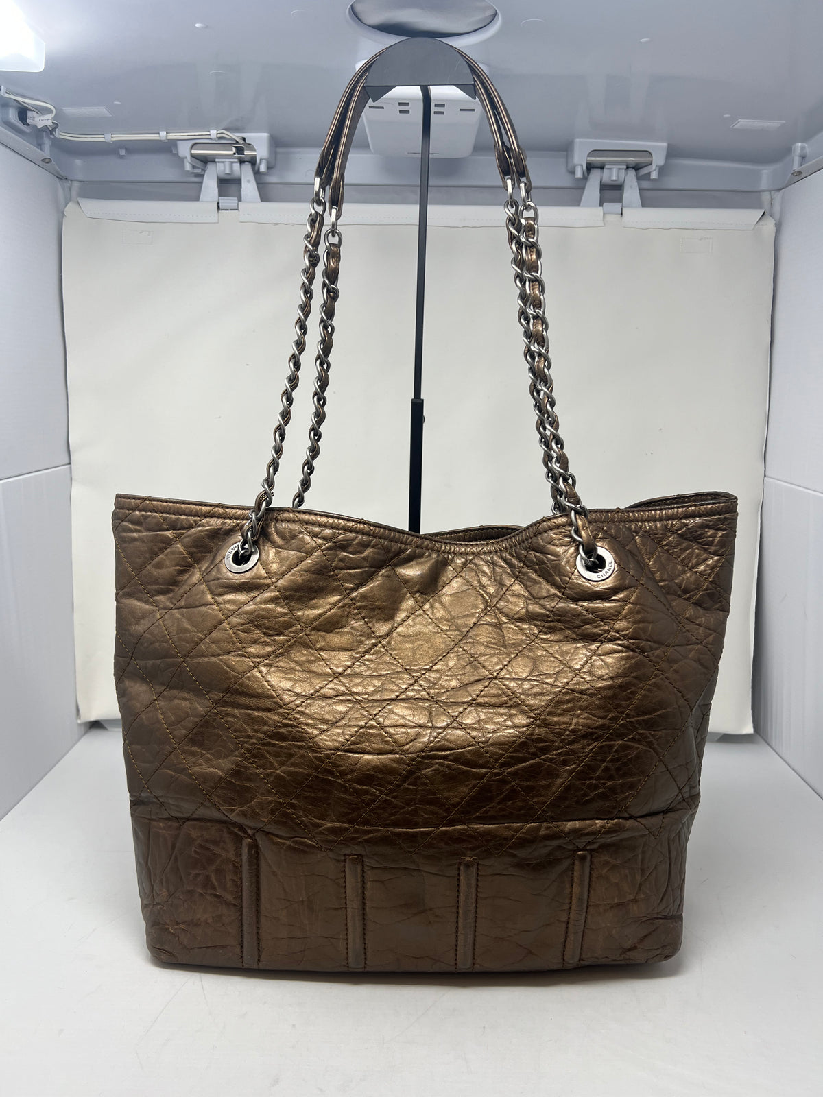 Chanel Metallic Aged Calfskin Large Shopping in Moscow Tote