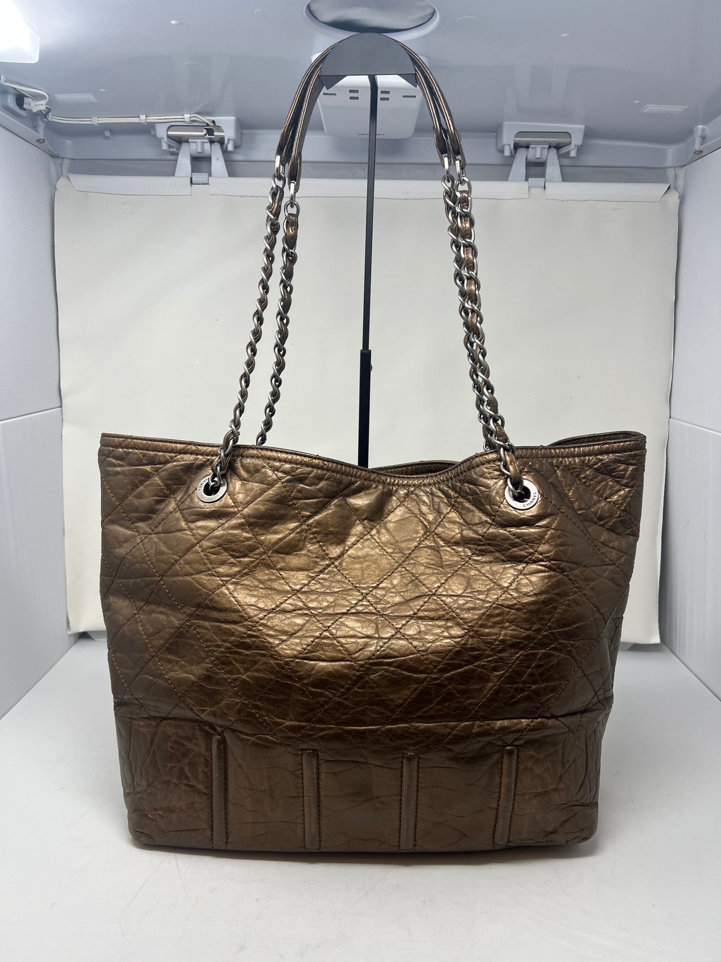 Chanel Metallic Aged Calfskin Large Shopping in Moscow Tote