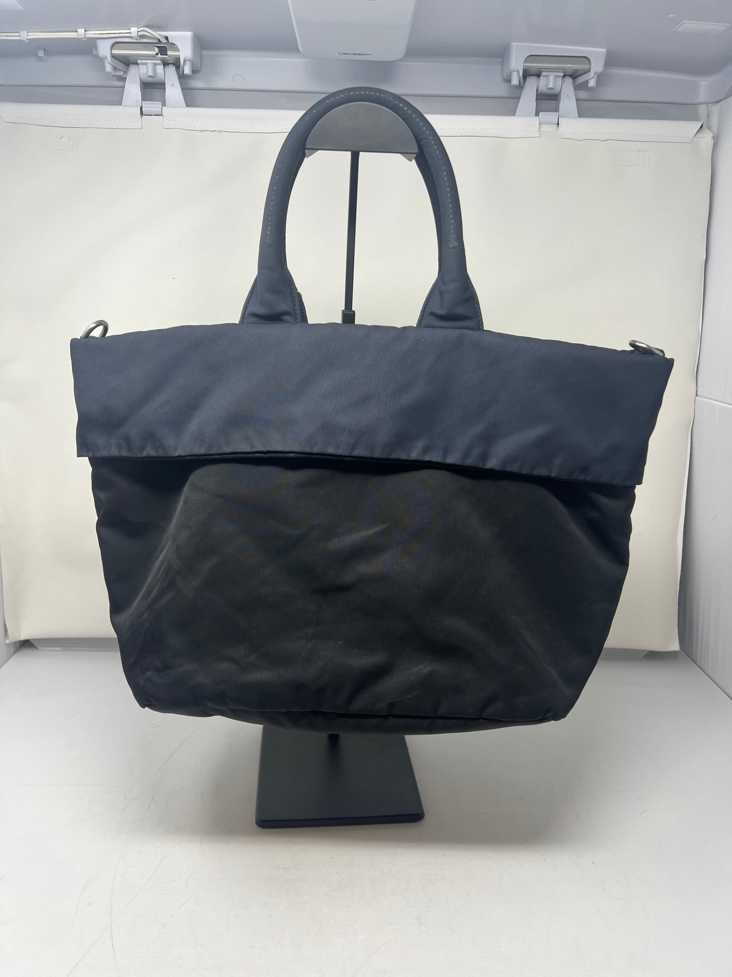 Prada Navy Blue Tessuto Reversible Tote