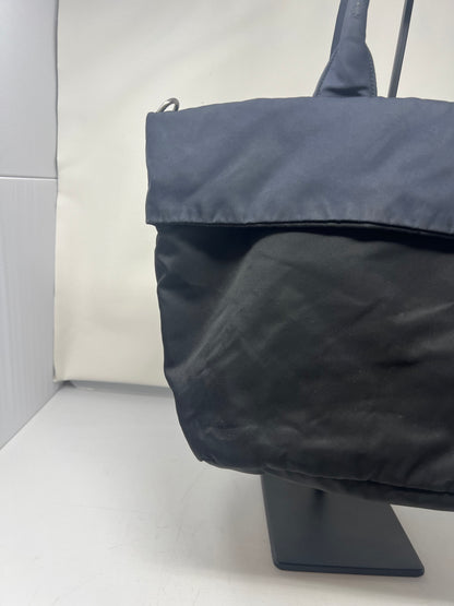 Prada Navy Blue Tessuto Reversible Tote