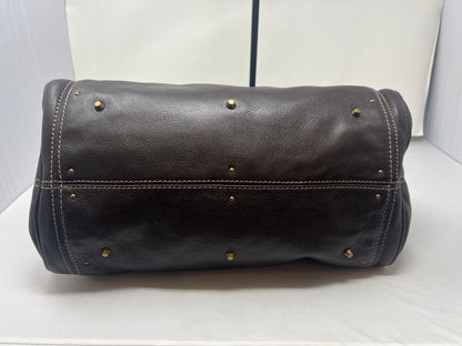 Chloe Paddington Leather Boston Bag Hand Bag Medium Dark Brown
